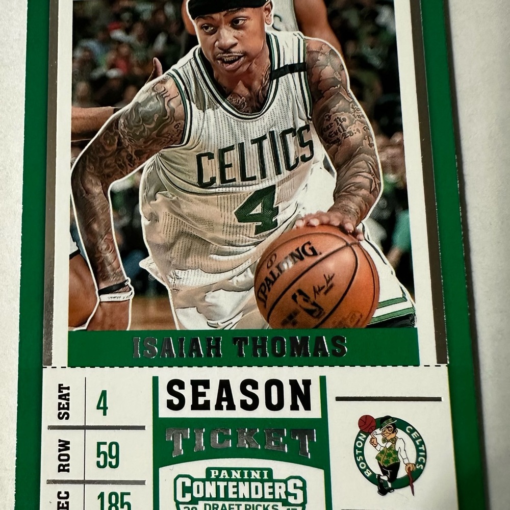 Panini Contenders Isaiah Thomas Green White Basketball Card. Contenders card